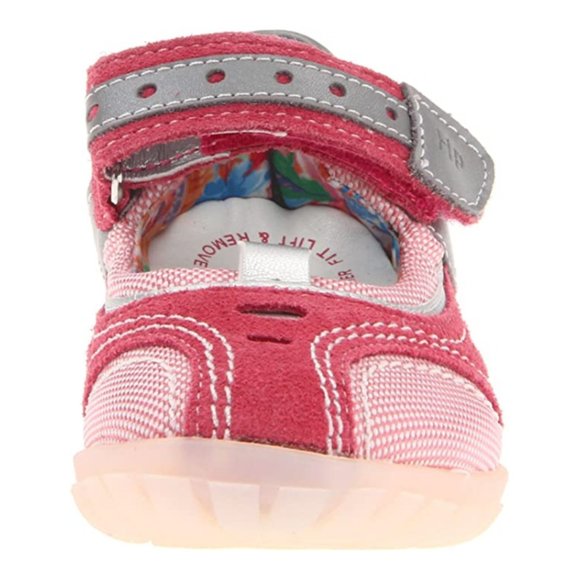 NEW Hush Puppies Kid Kensie Candy Pink Silver Mary Jane Comfort Athletic Flat - Picture 3 of 7